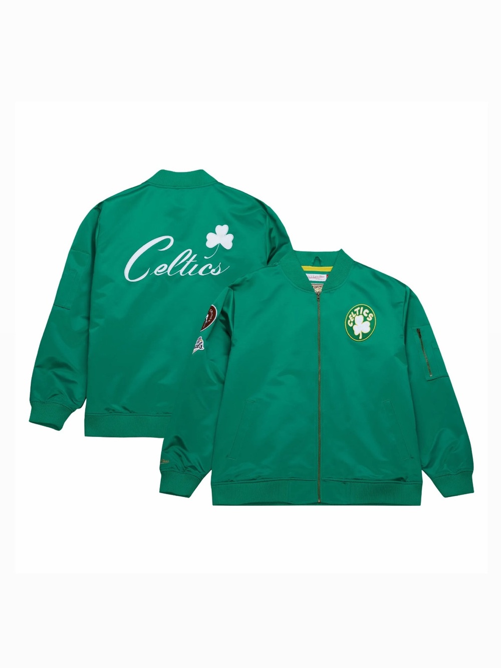 Mitchell & Ness Hardwood Classics Retro Full Zip Celtics Satin Jacket